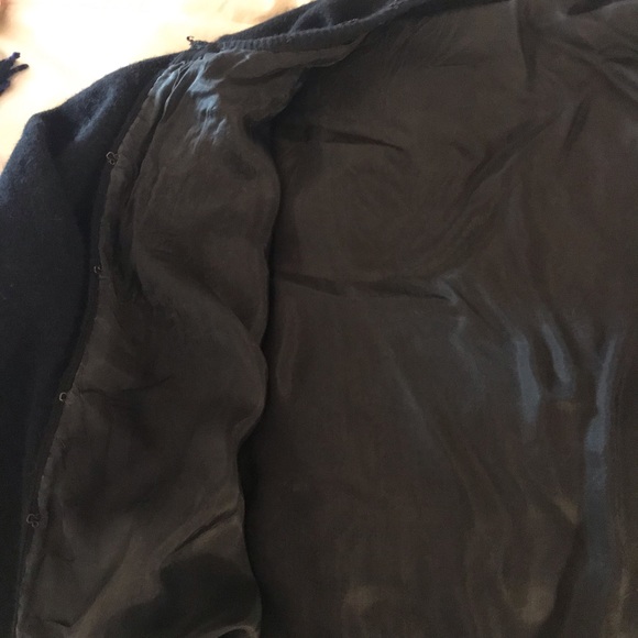 Rare vintage M black beaded cardigan. EUC - Picture 5 of 11